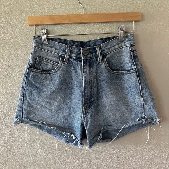 John Galt Women’s Vintage Style High Waisted Denim Shorts - Picture 1 of 4